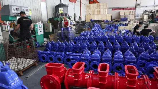 SABS 665 664 DIN3202 F5 Socket End Type Resilient Rubber Seat Seated Non-Rising Stem Double Flange Gate Valve with Hand Wheel Head Square Cap for PE Pipe
